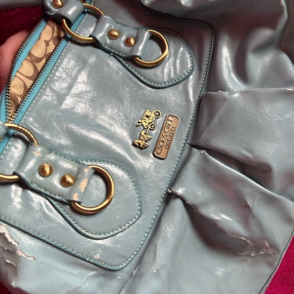COACH baby blue bag - Picture 2 of 9